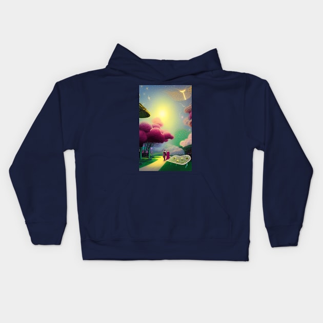 Spring In Dreamland Kids Hoodie by PurplePeacock